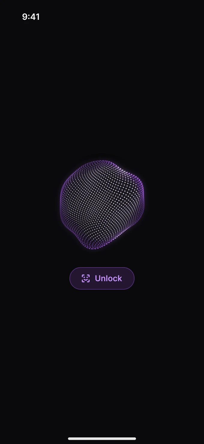 Mark locked behind Face ID, everything stored on device
